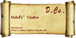 Dobó Csaba névjegykártya